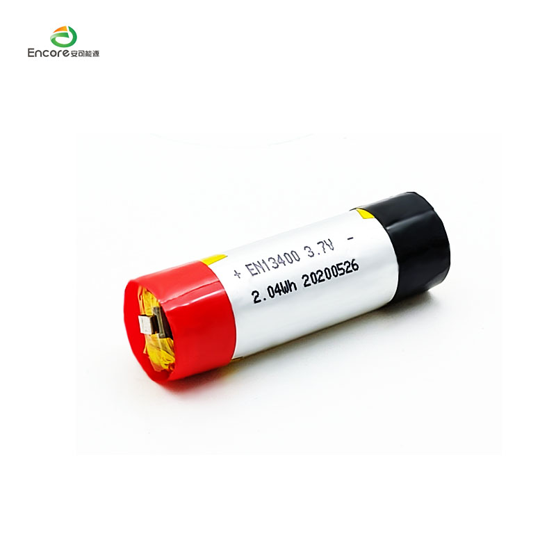 Batteria lipo cilindrica 13400 da 550 mAh