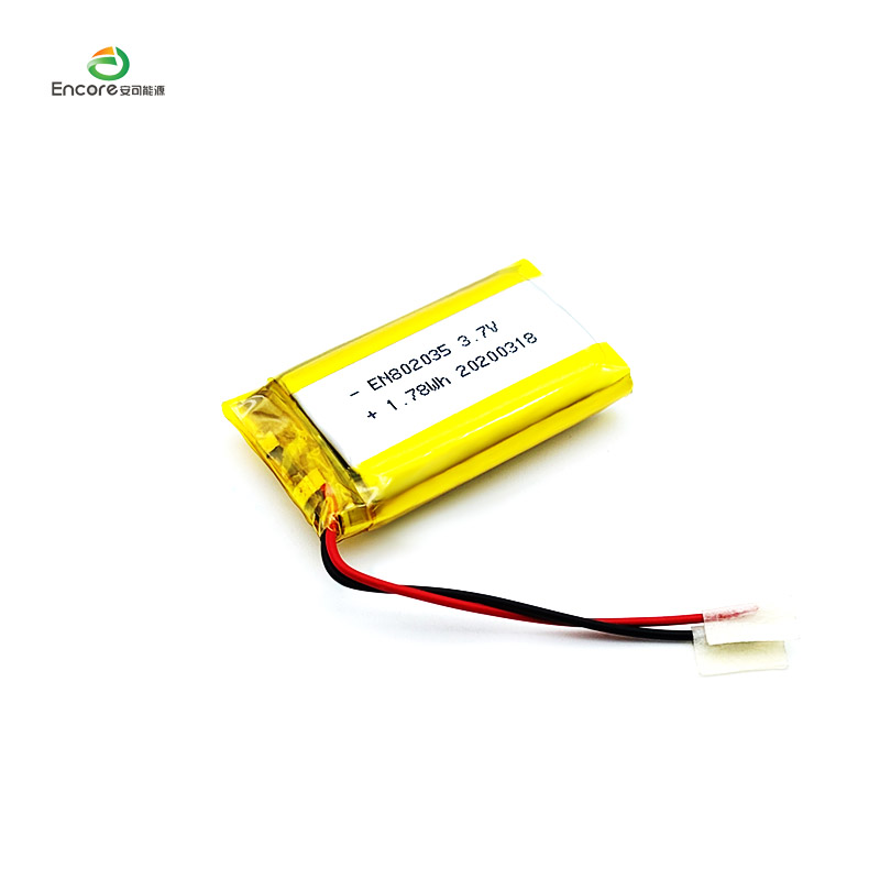 802035 Batteria ai polimeri di litio da 3,7 V 480 mAh